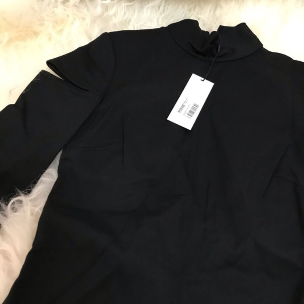 Helmut Lang Long Cutout Sleeve Wool Blend Dress - Picture 5 of 7